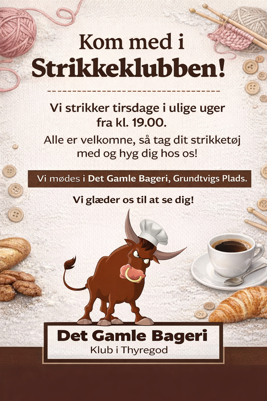 Strikkeklubben I Det Gamle Bageri 2026
